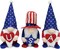3 Pcs Patriotic Gnomes Decorations for Home, Handmade USA Election Santa Gonk National Memorial Day Ornament,Cute Tiered Table Decor 4th of July